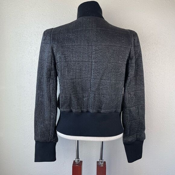 NWOT The Fillmore Black Cropped Full Zip Jacket Size M - Picture 5 of 7